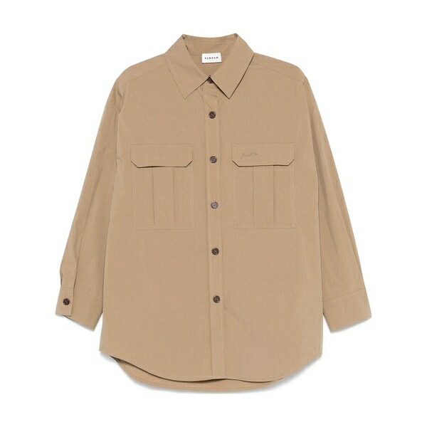 パロッシュ レディース プルオーバー トップス Logo-embroidered shirt Neutrals