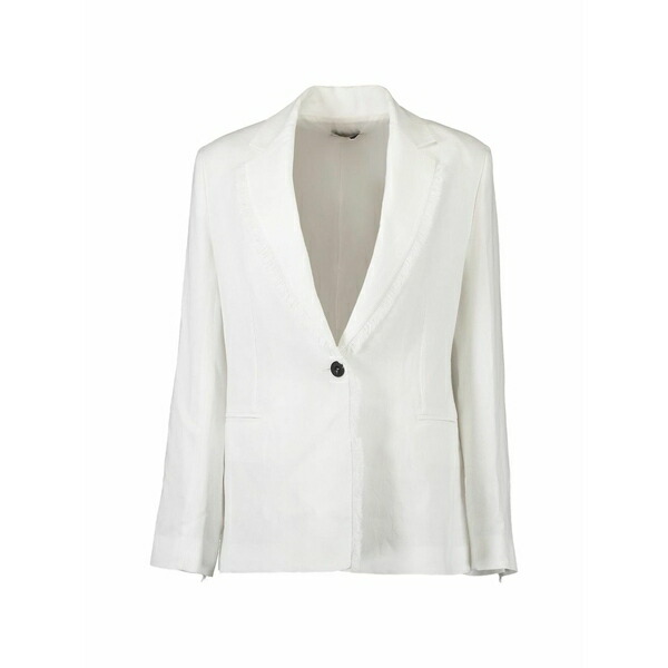 アントネリ レディース 上衣＆上衣 アウター Finnegan frayed-trim blazer White