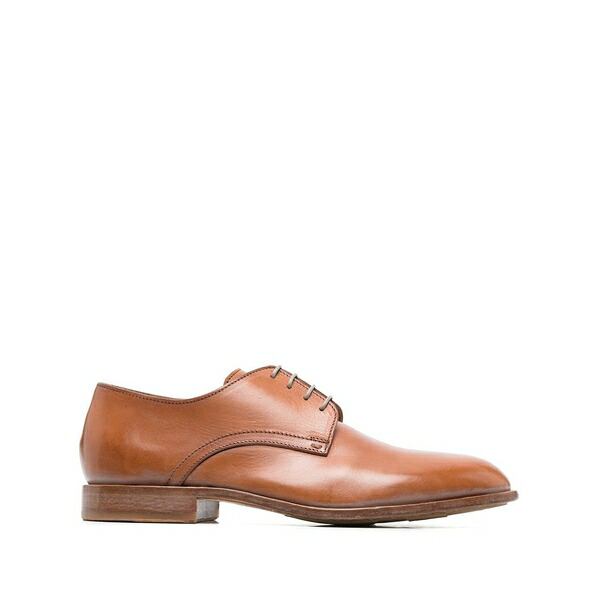 モマ メンズ お召しものシューズ シューズ Leather derby shoes  Brown