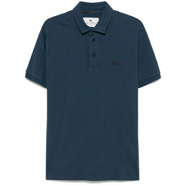 エトロ メンズ スポーツシャツ トップス Button placket polo shirt Blue