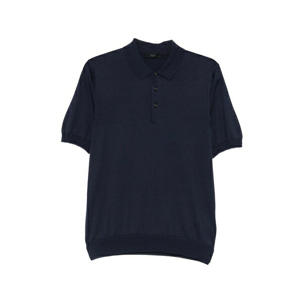 フェイ メンズ スポーツシャツ トップス Buttoned polo shirt Blue