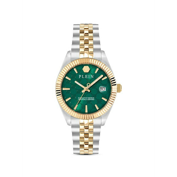 フィリップ飾り気の無い レディース ウォッチ 佩び物 Superlative 34粍 watch Green