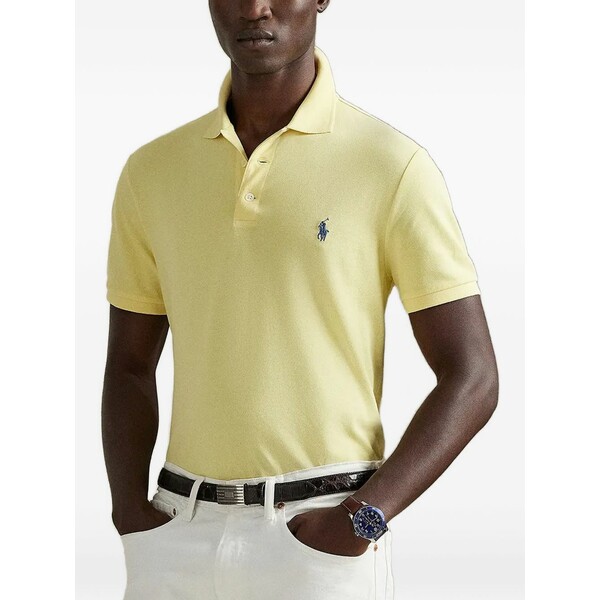 ラルフローレン メンズ スポーツシャツ トップス Logo-embroidered polo shirt Yellow
