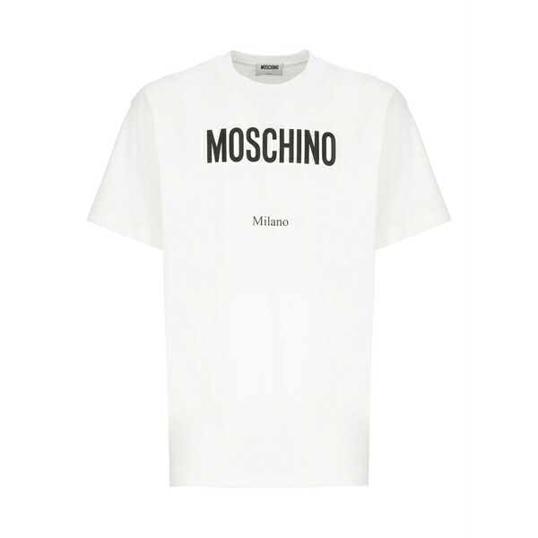 モスキーノ メンズ Tシャツ トップス logo-print t-shirt White｜asty