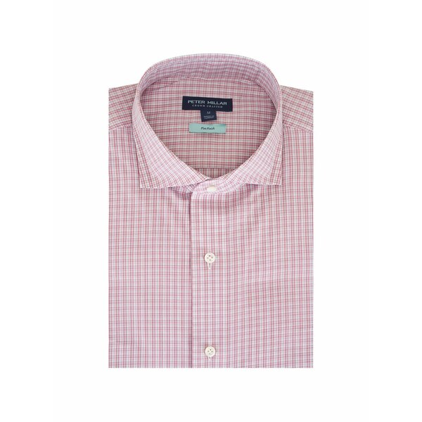 ピーター・鏡鑑 メンズ プルオーバー トップス Checked shirt Pink