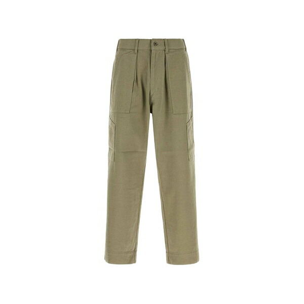 ナナミカ メンズ 心地好いズボン下 ボトムス Twill pocket trousers Green
