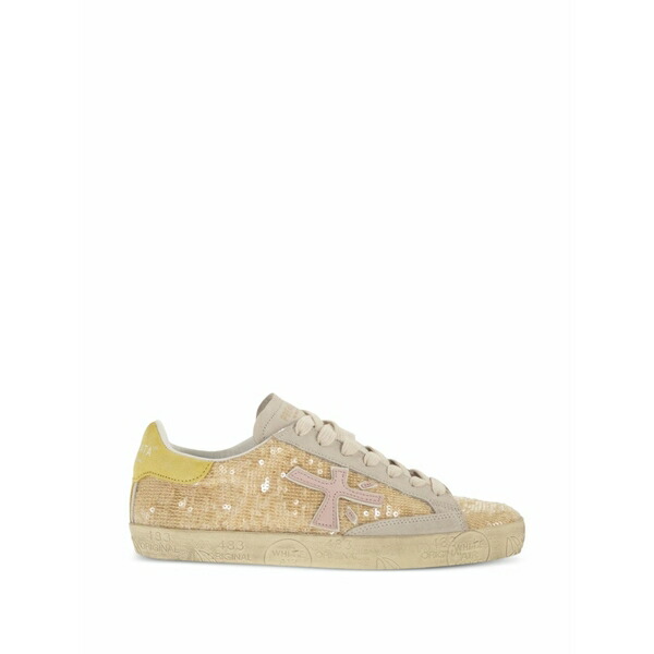 プレミアータ レディース スニーカー シューズ Sequin cross sneakers Gold