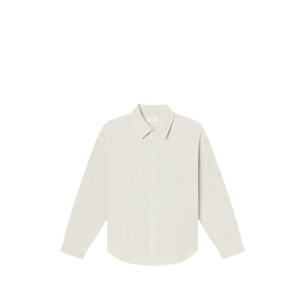 一こま メンズ プルオーバー トップス Buttoned shirt Grey