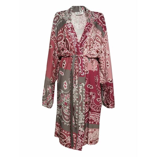 ジ アティコ レディース 厚地の外套 アウター Bandana-print kimono Red