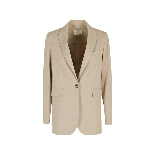 チルコロ1901 レディース 上衣＆上衣 アウター Button-fastening blazer Neutrals コート・ジャケット-レディースファッション