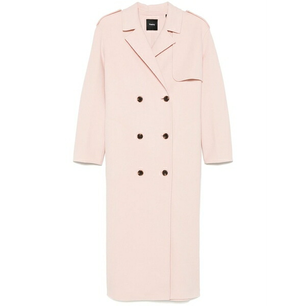 行動論理 レディース 厚地の外套 アウター Double-breasted coat Neutrals