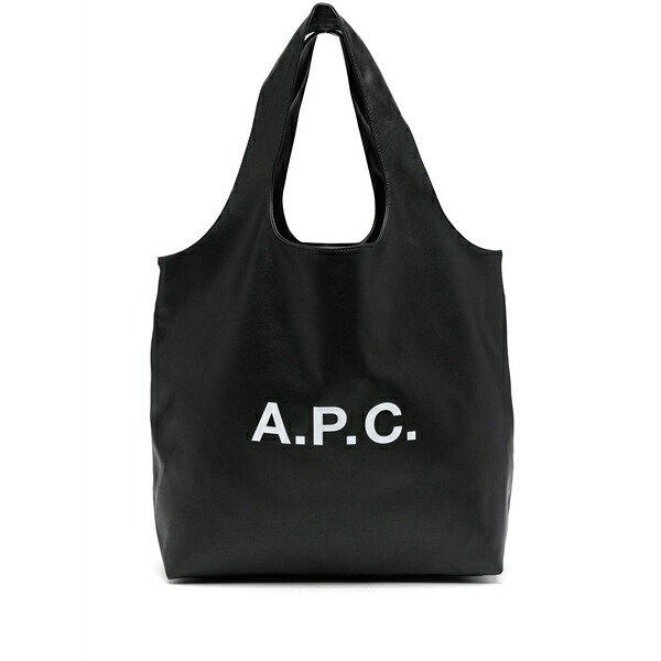 アーペーセー メンズ トートバッグ 御徒面子 Ninon logo-print tote bag Black