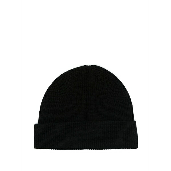 ゼニア メンズ かぶり笠 添え物 Oasi beanie hat  Black