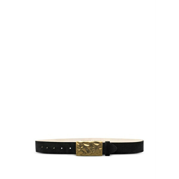 ラジャンス レディース 三尺帯 添え物 Textured hammered belt Black