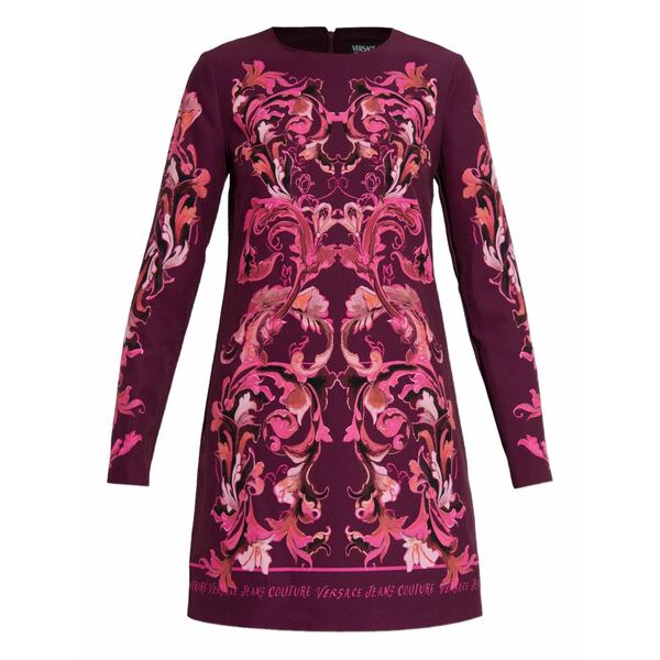 呼びりん探し回る レディース 衣装 トップス Printed long-sleeve mini dress Pink