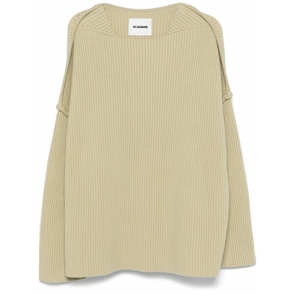 ジル・サンダー メンズ 編み物\u0026プルオーバー アウター Ribbed sweater Green