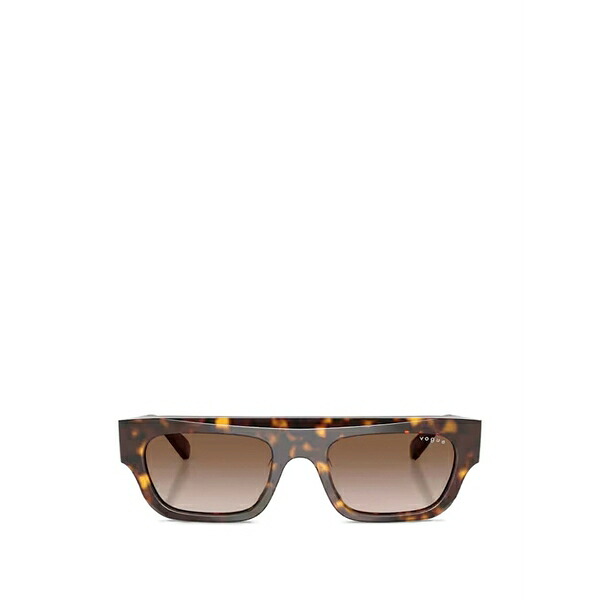 ヴォーグアイウェア レディース 黒眼鏡＆アイウェア 付属品 Dark havana geometric sunglasses Brown