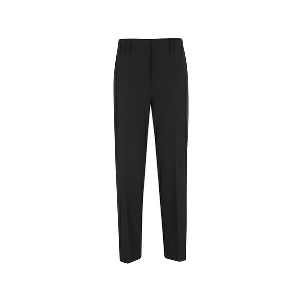 セブンティ レディース カジュアルパンツ ボトムス Pressed-crease tailored trousers Black