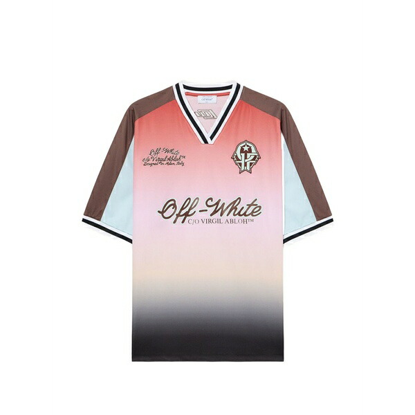 象牙色 レディース ティーシャツ トップス Soccer t-shirt  Pink Tシャツ・カットソー-レディースファッション