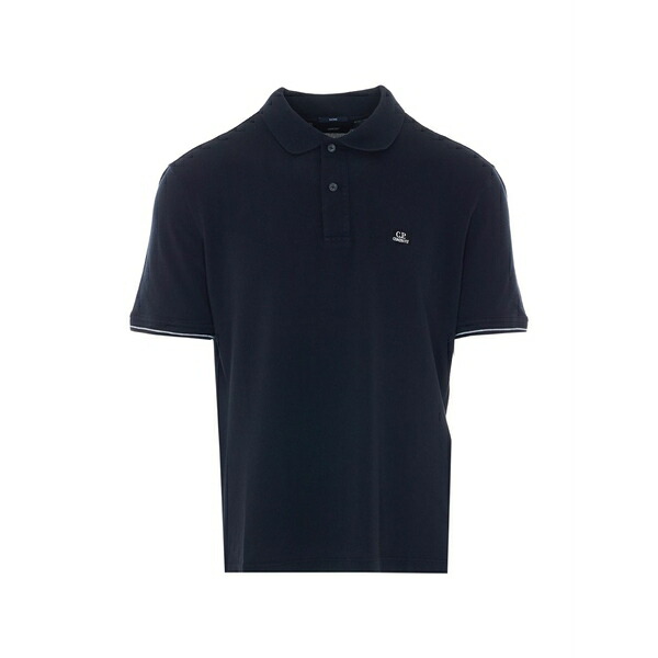 シーピーカンパニー メンズ スポーツシャツ トップス Logo-patch piqu?? polo shirt Black
