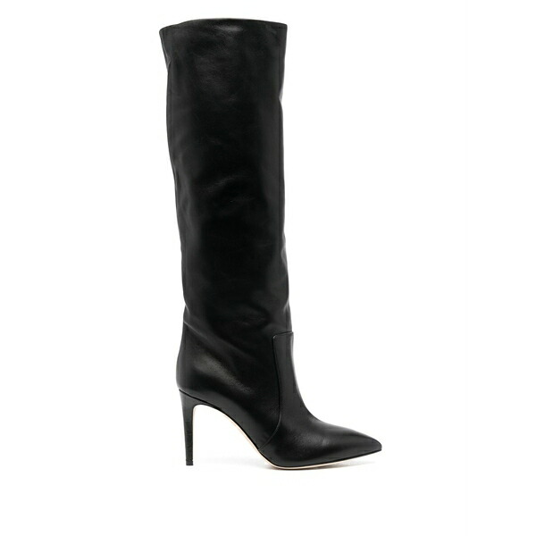 光の都市一つ星の州 レディース ブーツ シューズ Stiletto 85粍 leather boots Black