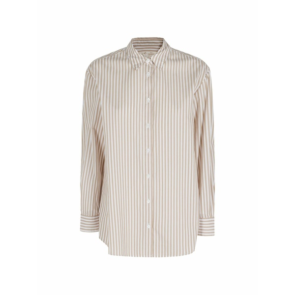 エムシーツーセイントバース レディース プルオーバー トップス Brigitte stripe-pattern shirt Neutrals