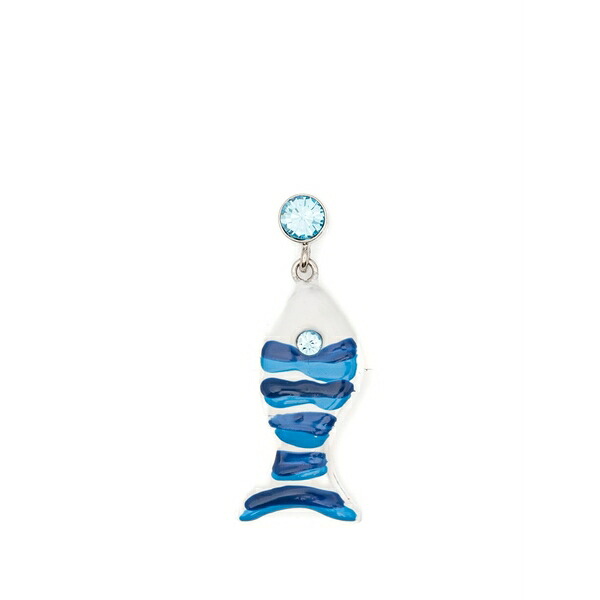 マルニ レディース ピアス＆イヤリング アクセサリー Fish charm earrings Silver｜asty