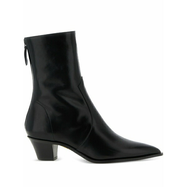 アクアズーラ レディース ブーツ シューズ Pointed-toe zip boots Black