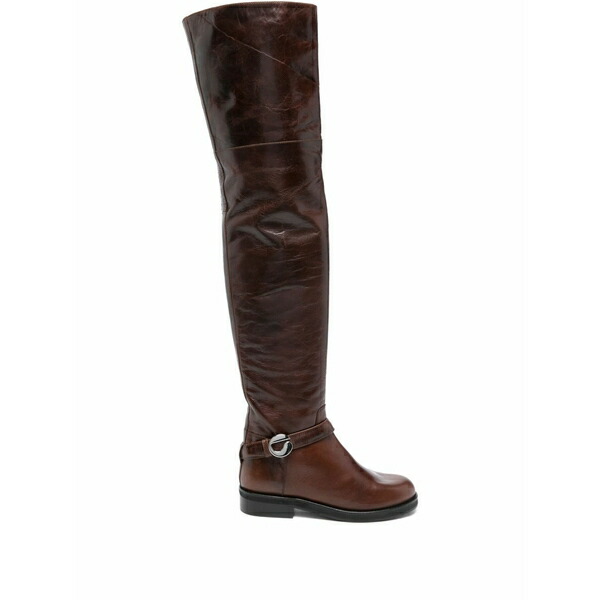 コペルニ レディース ブーツ シューズ Leather over-the-knee boots Brown