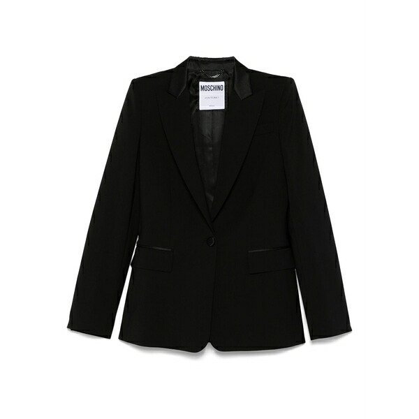 モスキーノ レディース 上衣＆上衣 アウター Wool blazer Black