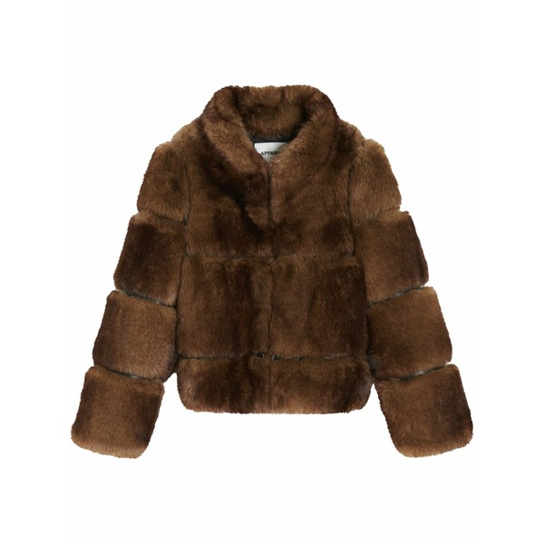 アッパリス レディース 上衣＆上衣 アウター Sai faux-fur jacket Brown