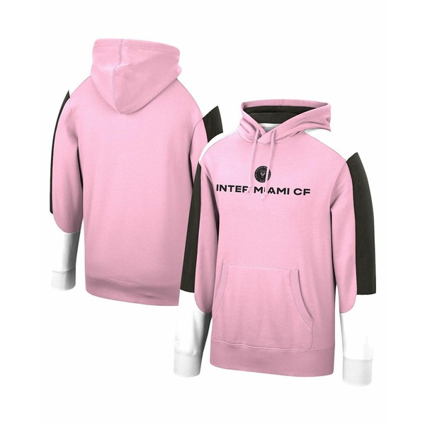14287円 通販 激安◆ 14287円 半額品 ミッチェルネス メンズ パーカー スウェットシャツ アウター Men's Pink Inter Miami CF Fusion Fleece Pullover Hoodie