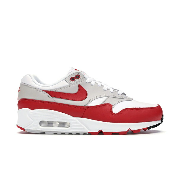 Nike ナイキ レディース スニーカー  【Nike Air Max 90/1 White University Red (Women\u0027s)】  大いさ US_7.5(24.5糎) White/University Red-Neutral Grey-Black 靴-スニーカー-レディース靴