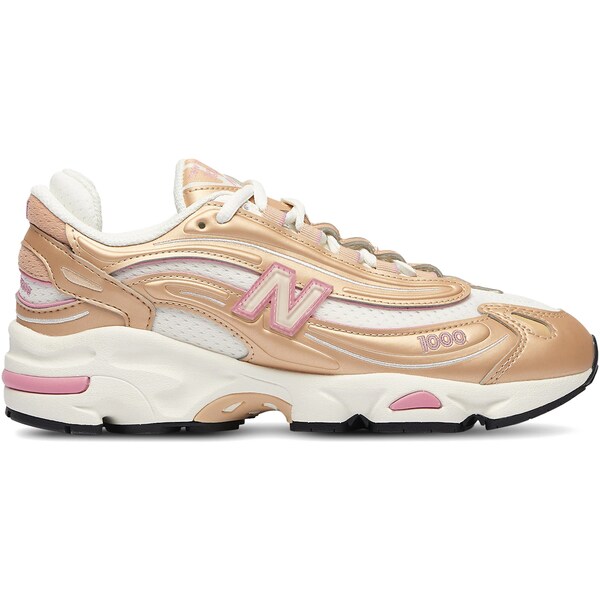 New Balance ニュー平衡にする メンズ スニーカー  【New Balance 1000 White Gold Pink】  大いさ US_7(25.0糎) White/Gold/Pink メンズ靴-スニーカー-靴