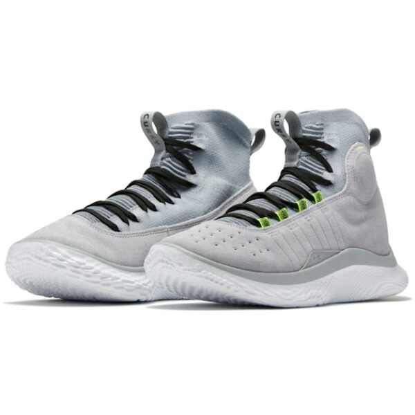 Under Armour アンダーアーマー メンズ スニーカー 【Under Armour Curry 4 Flotro Grey】 サイズ US_M_15 Grey/White/Neon｜asty