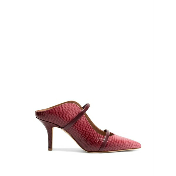 マローンスリアーズ レディース サンダル シューズ Maureen gradient-effect leather mules Red｜asty