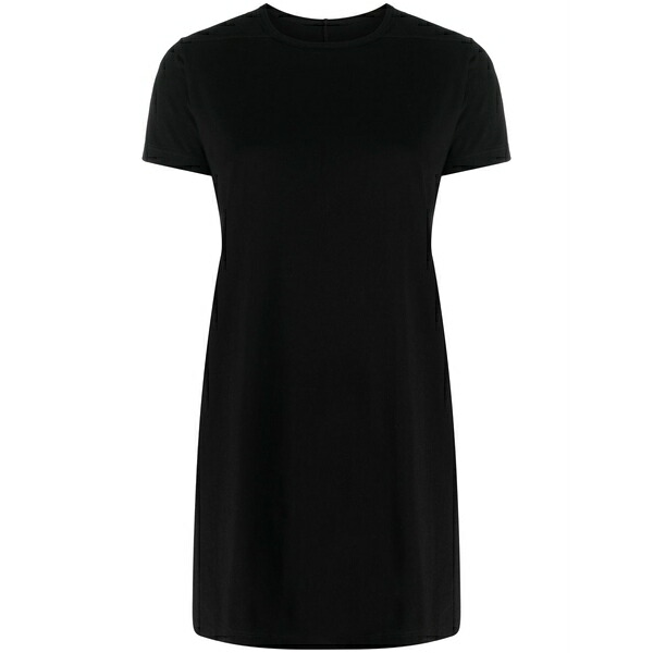 リックオウエンス レディース プルオーバー トップス Jersey thigh-length t-shirt Black
