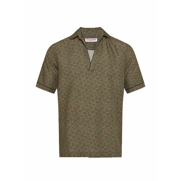 オールバー ブラウン メンズ シャツ トップス Ridley floral shirt Green｜asty