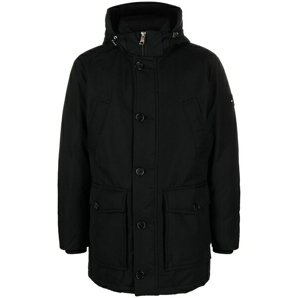 トミー ヒルフィガー メンズ 厚地の外套 アウター Rockie duck-down parka Black コート・ジャケット-メンズファッション