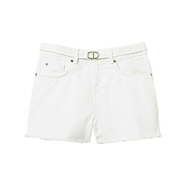 ツイン仕掛ける レディース 心地好いズボン下 ボトムス Woven shorts White