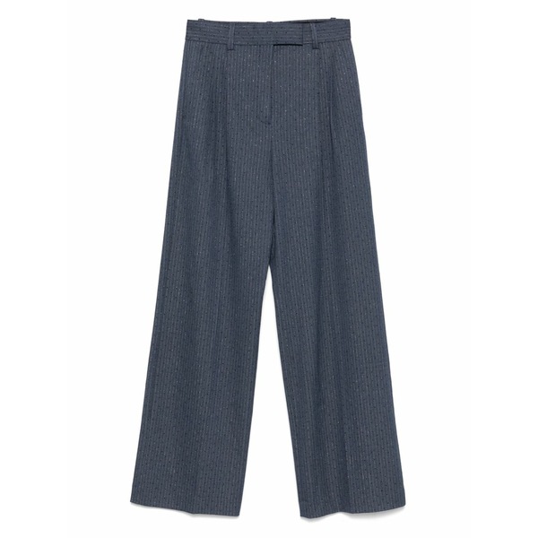 マージュ レディース カジュアルパンツ ボトムス Pinstriped tailored trousers Blue