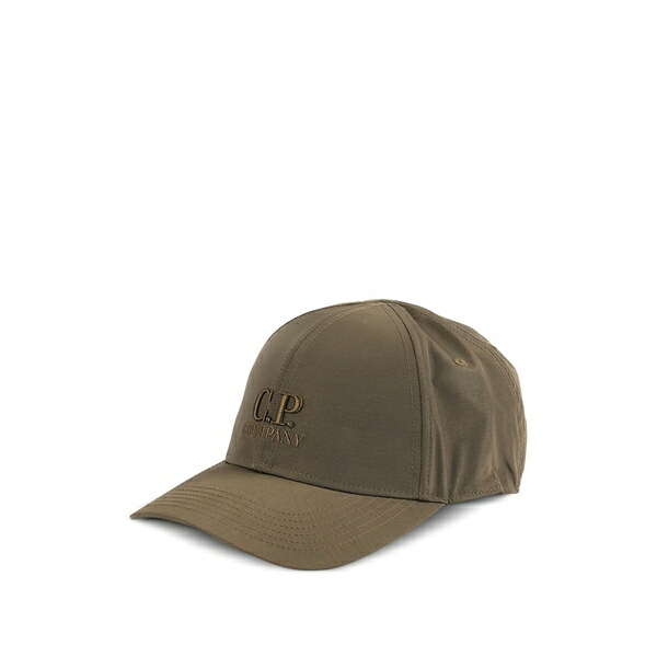 シーピーカンパニー メンズ 帽子 アクセサリー Logo-embroidered baseball cap Green