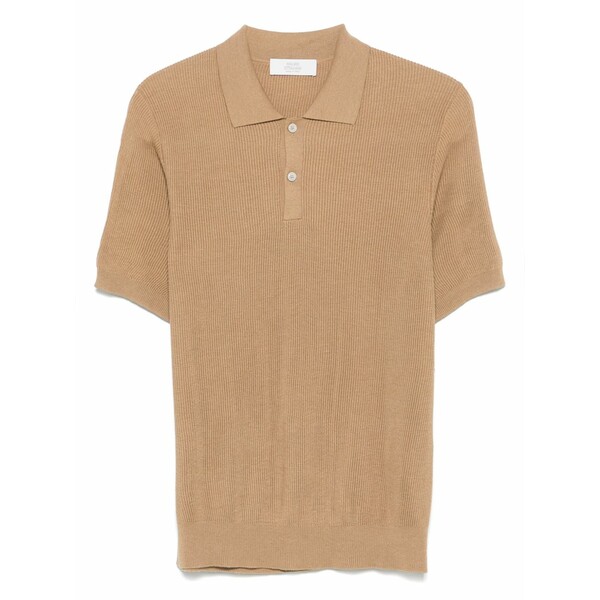 マウロ オッタヴィアーニ メンズ スポーツシャツ トップス Knitted polo shirt Neutrals ポロシャツ-メンズファッション