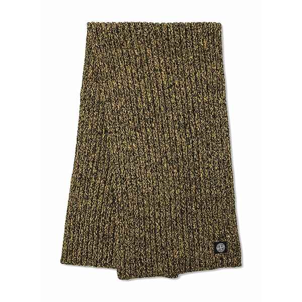 ストーンアイランド メンズ マフラー・ストール・スカーフ アクセサリー Ribbed-knit scarf Yellow｜asty