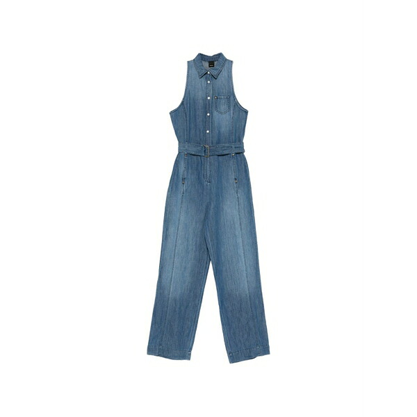 ピンコ レディース ワンピース トップス Belted jumpsuit Blue｜asty