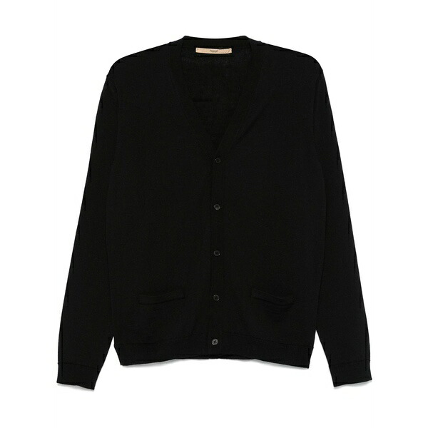 ノール メンズ ジレー アウター V-neck cardigan Black