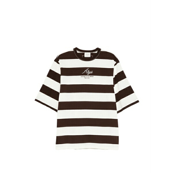 アリジ レディース プルオーバー トップス Striped t-shirt White