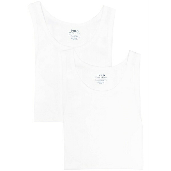 ラルフローレン メンズ Tシャツ トップス Cotton tank top (pack of two) White|asty