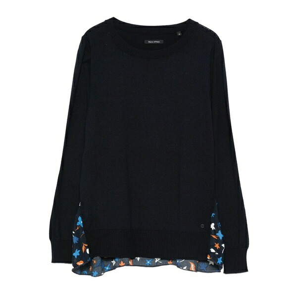 マルコポーロ レディース ニット&セーター アウター Floral-print sweater Blue｜asty