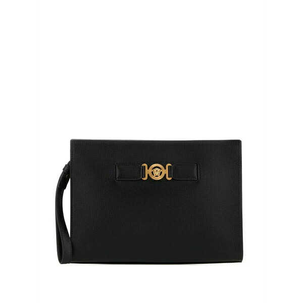 ヴェルサーチ メンズ 商行為系 御徒面子 Medusa leather clutch bag Black